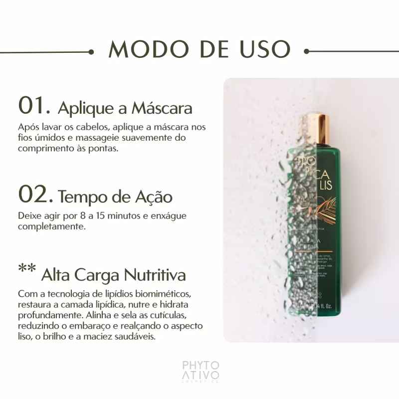 Máscara Tropicalis Hidratante Capilar Phyto Ativo 300ml