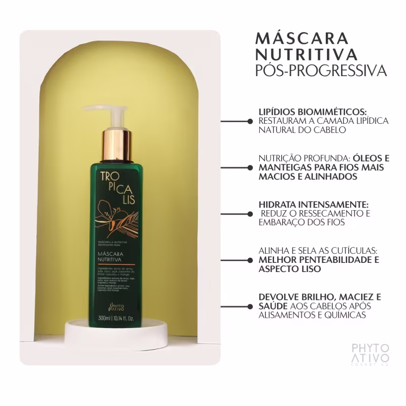 Máscara Tropicalis Hidratante Capilar Phyto Ativo 300ml