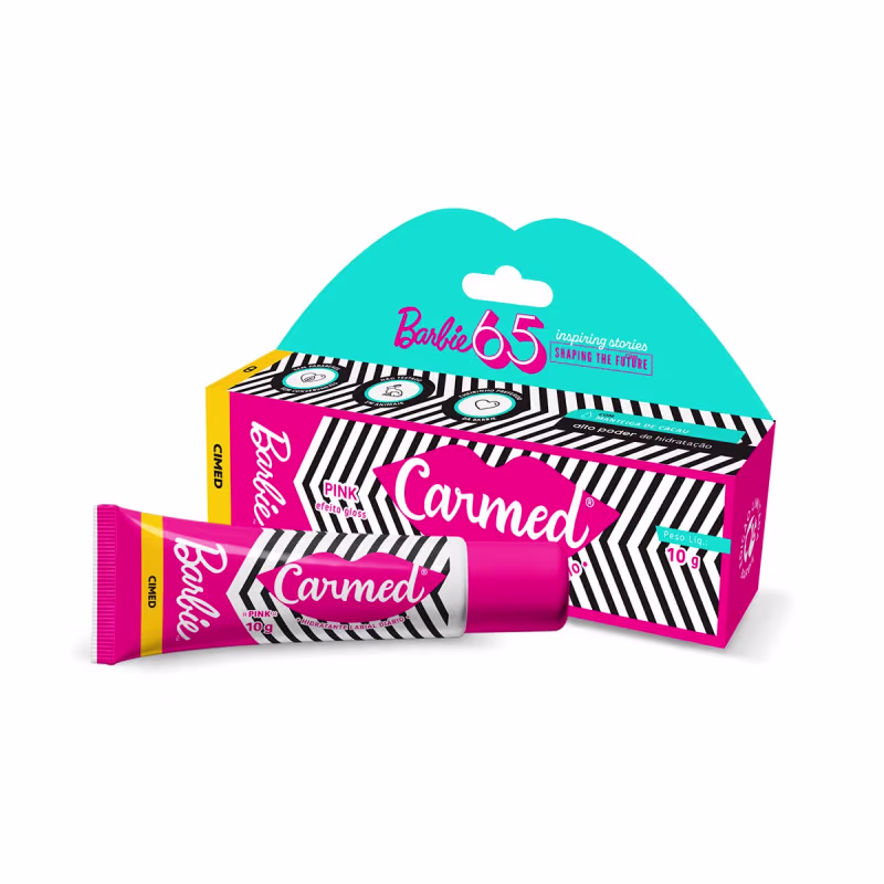 Hidratante Labial Carmed Barbie Pink Efeito Gloss10g