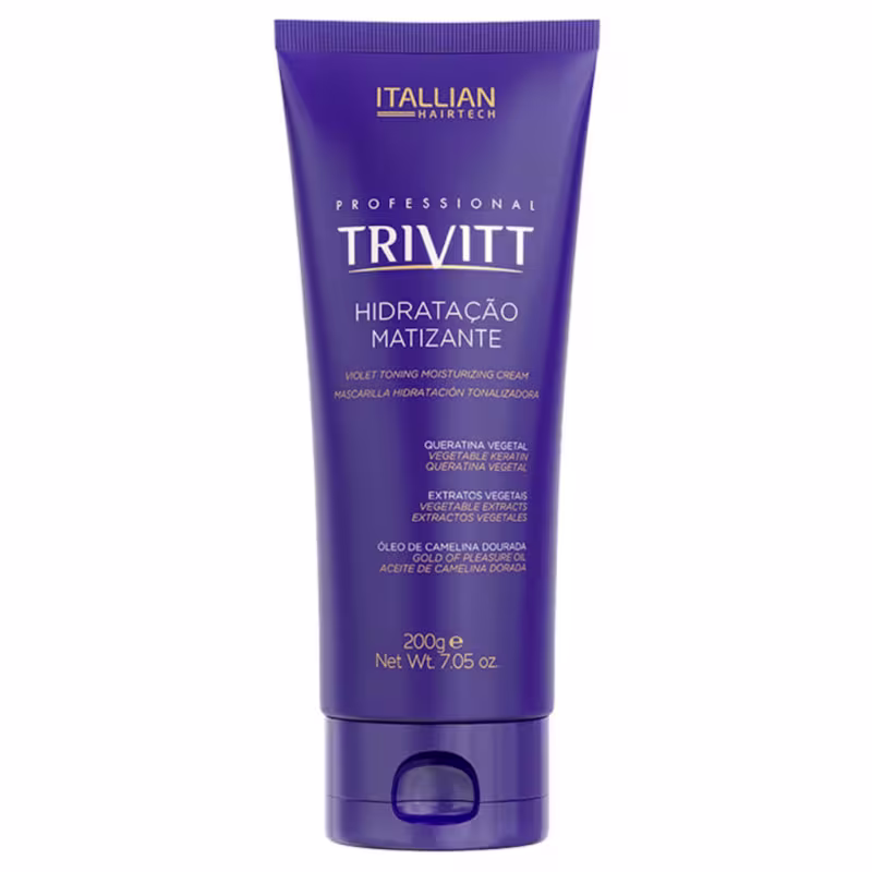Máscara Trivitt Matizante + Hidratação Itallian Color – Cabelos Sedosos e Sem Amarelado