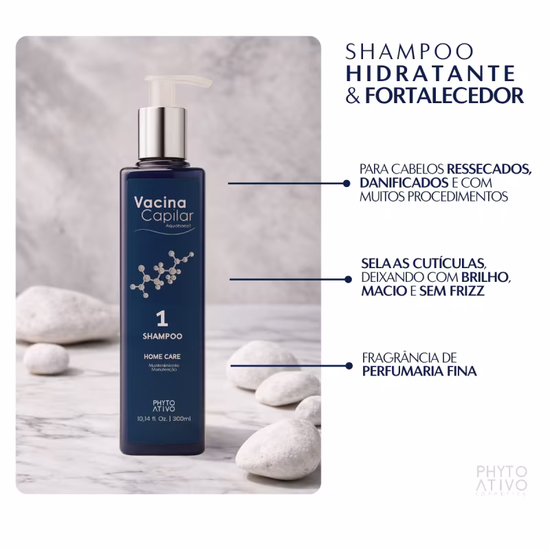 Shampoo Vacina Capilar Phyto Ativo Recuperação Intensa 300ml