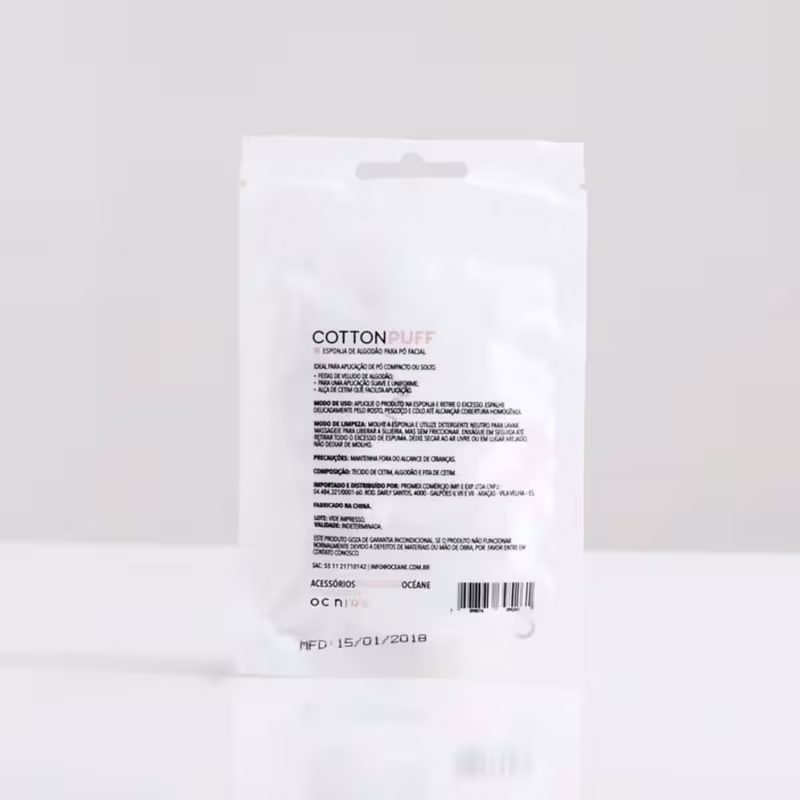 Esponja de Maquiagem Cotton Puff Océane (2 Unidades)