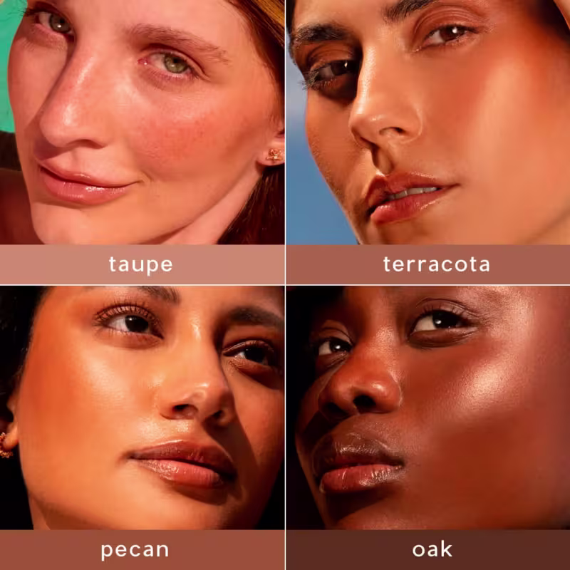 Bronzer Blush em Pó Marrom Dourado Bronzer Me Pecan Océane