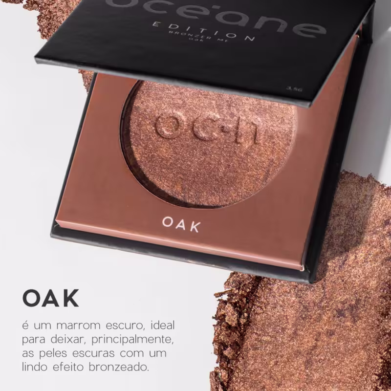 Bronzer Blush em Pó Marrom Escuro  Bronzer Me Oak Océane