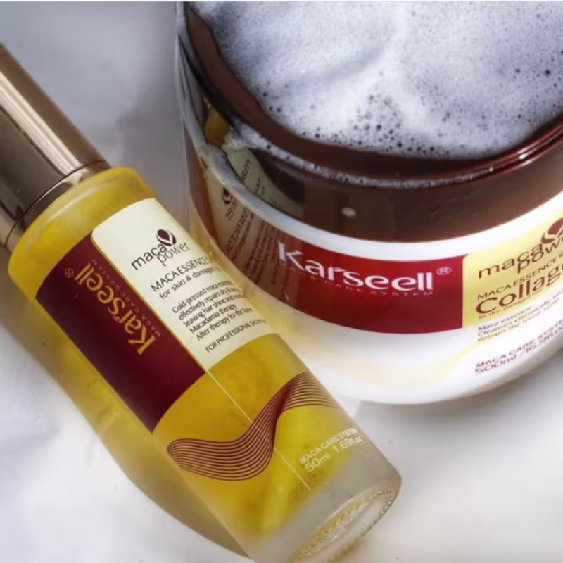 Máscara Karseell Original Collagen 500ml + Óleo de Argan Marroquino 50ml