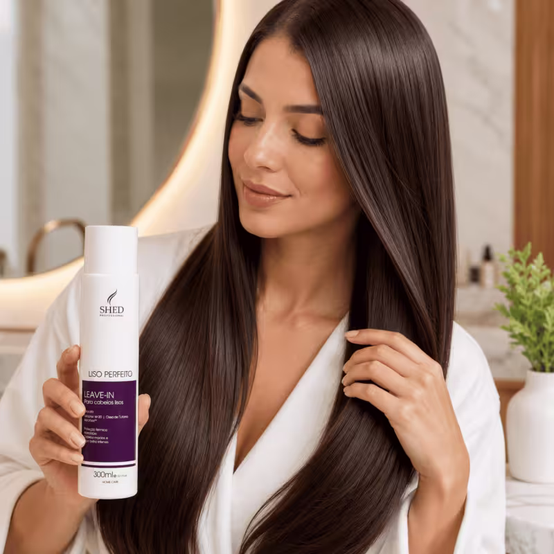 Leave-in 300ml Liso Perfeito: Hidratação Intensa e Liso Impecável | Shed Professional