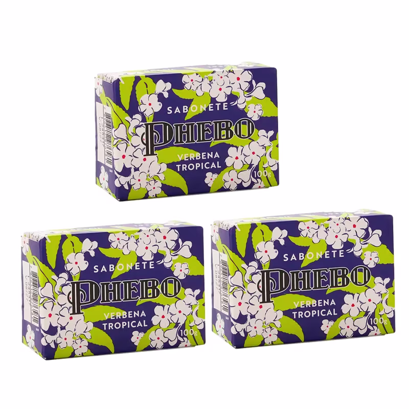 Trio Sabonetes em Barra Verbena Tropical Phebo