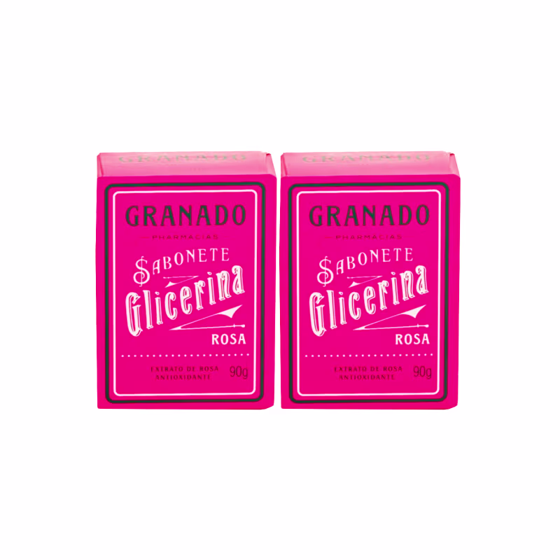Dois Sabonetes em Barra de Glicerina Rosa Granado