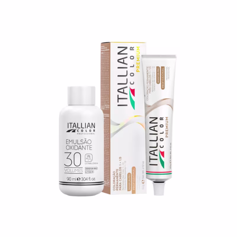 Itallian Color Premium 4.1 Castanho Cinza + OXI 30vol 90ml