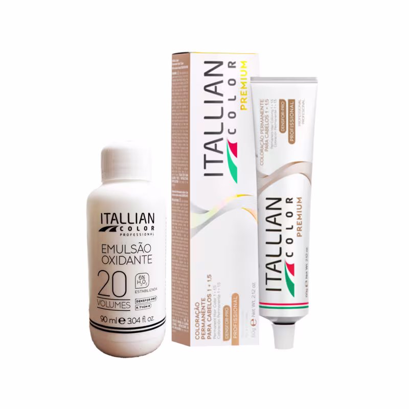 Itallian Color Premium 4.00 Castanho Plus + OXI 20vol 90ml