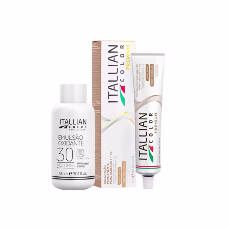 Itallian Color Premium 5.00 Cast. Claro Plus+OXI 30vol 90ml