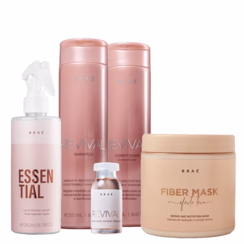 Kit Brae Revival Reparação Essential Fiber Mask Power (5 Produtos)