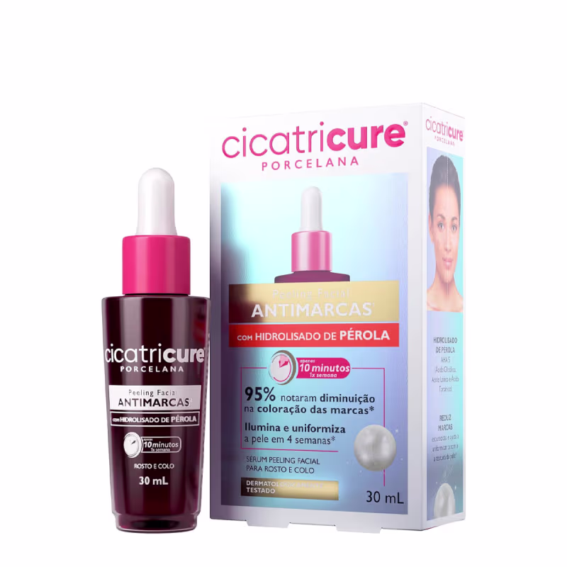 Kit Cicatricure Porcelana Peeling Antissinais FPS 30 Sérum Creme (2 produtos)