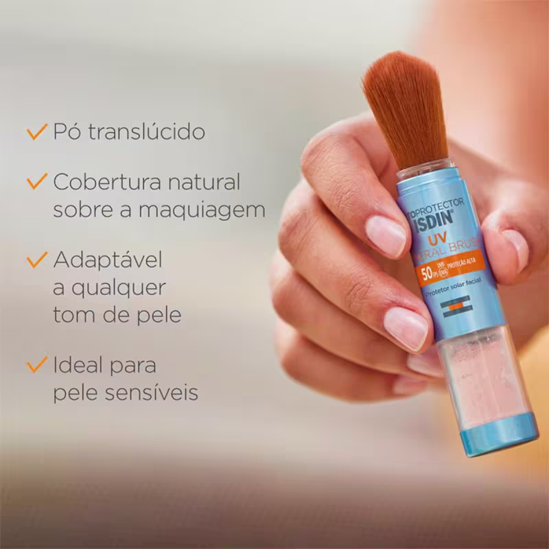 Kit ISDIN Brush Mineral Fotoprotector Fusion Water Protetor Solar (2 produtos)
