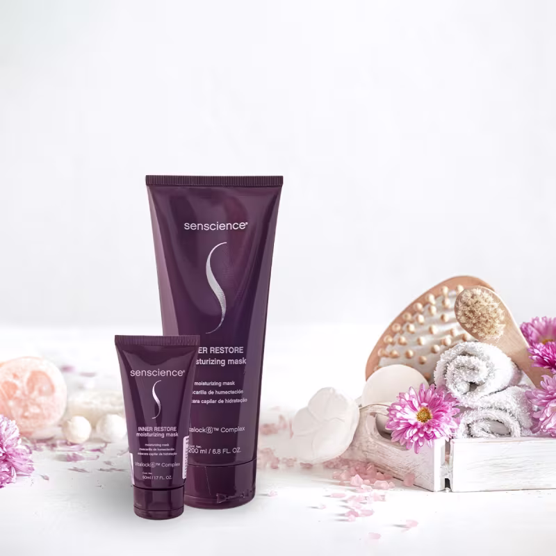 Kit Senscience Silk Moisture Lock Inner Home Care 50 Leave-in (4 produtos)
