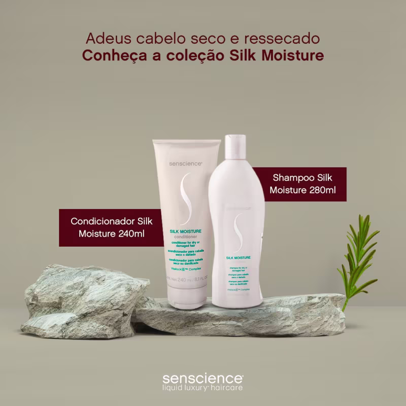 Kit Senscience Silk Moisture Intensif Detangler Home Care Leave-in (4 produtos)