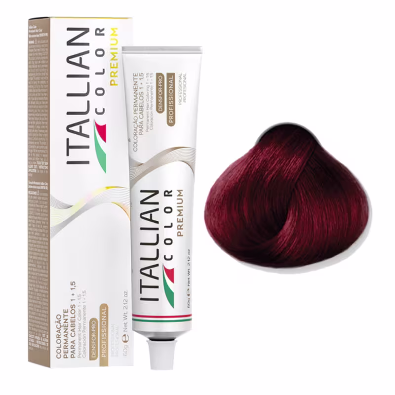 Itallian Color Premium 6.60 Vermelho Natural +OXI 20vol 90ml