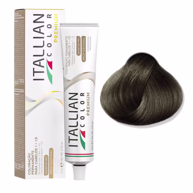 Itallian Color Premium 6.1 Louro Escuro Cinza+OXI 20vol 90ml