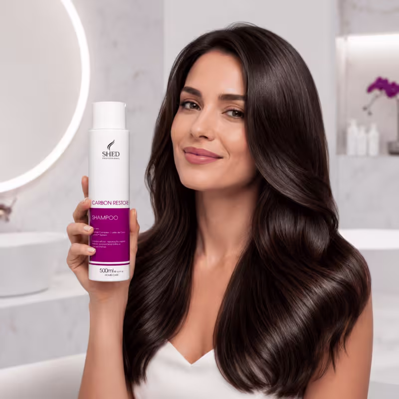 Shampoo 500ml Carbon Restore: Reconstrução e Hidratação Profunda | Shed Professional