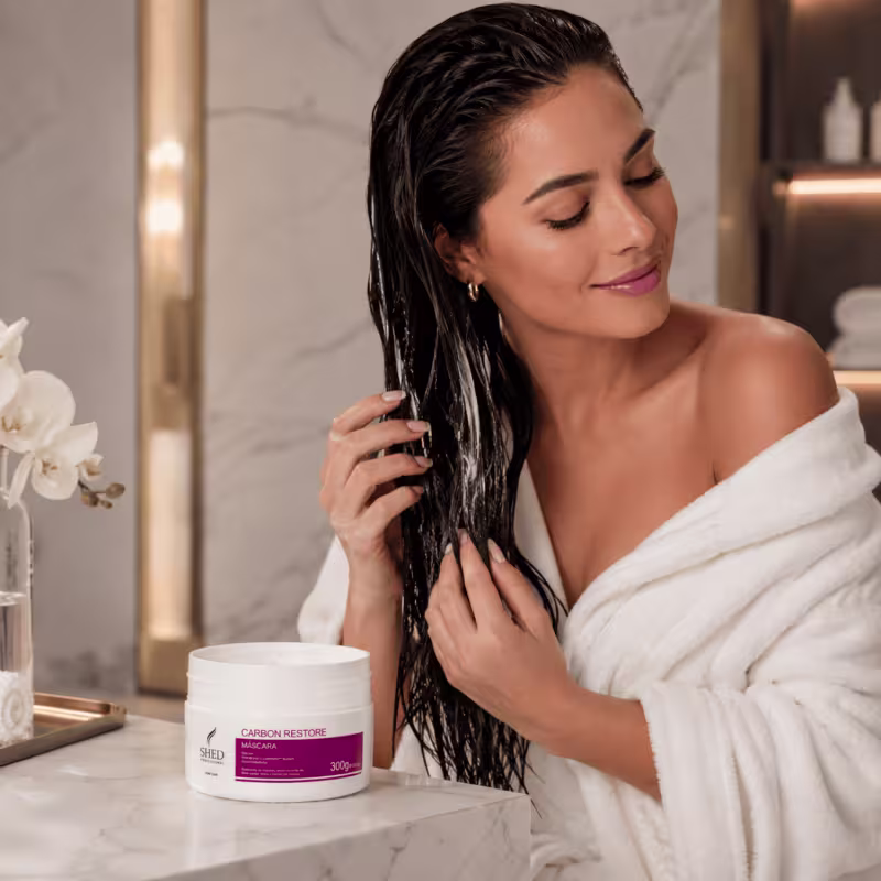 Máscara 300g Carbon Restore: Reconstrução e Hidratação Profunda | Shed Professional