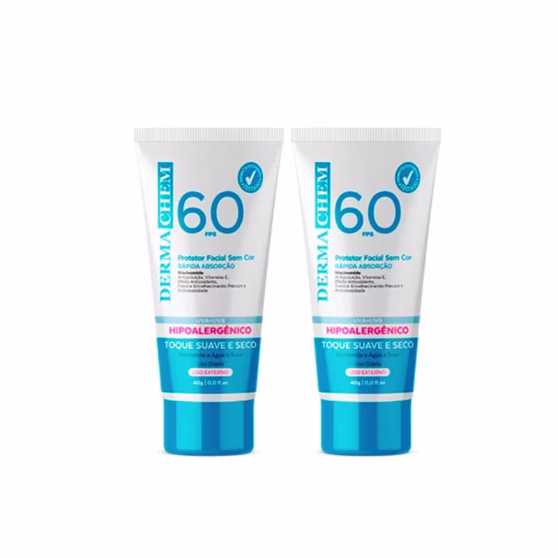Dois Protetores Solares 60 FPS Dermachem