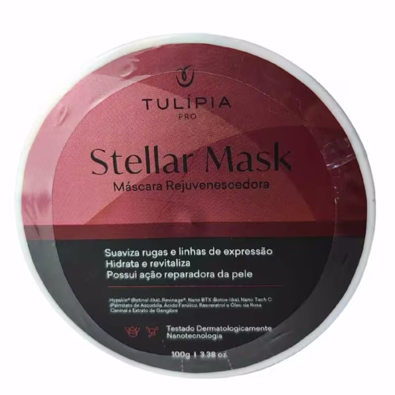 Máscara Rejuvenecedora Stellar, da marca Tulípia Cosméticos.