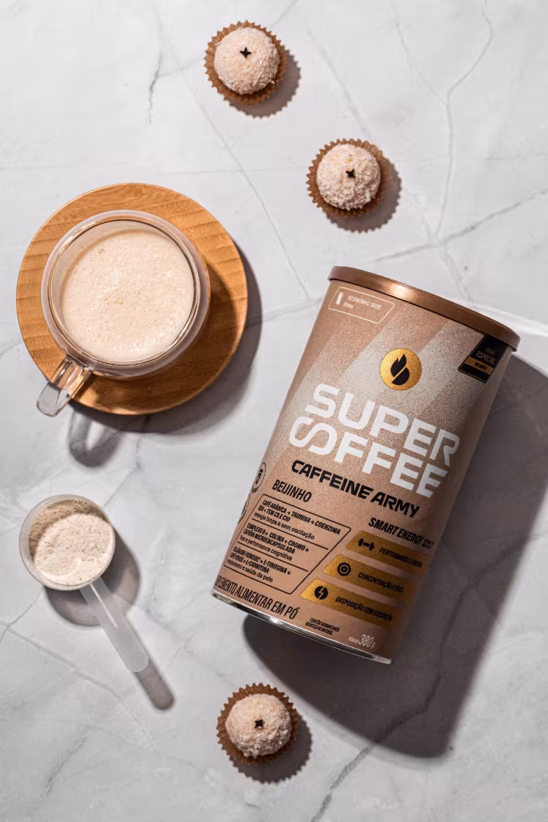 Kit 2x Unidades SuperCoffee 3.0, Sabor Beijinho de Coco, 380g, Acompanha 2x Saches de 10g