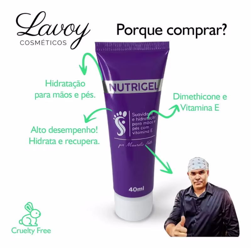 Maurélio Neto  Nutrigel - Hidratante Para Mãos e Pés 40ml