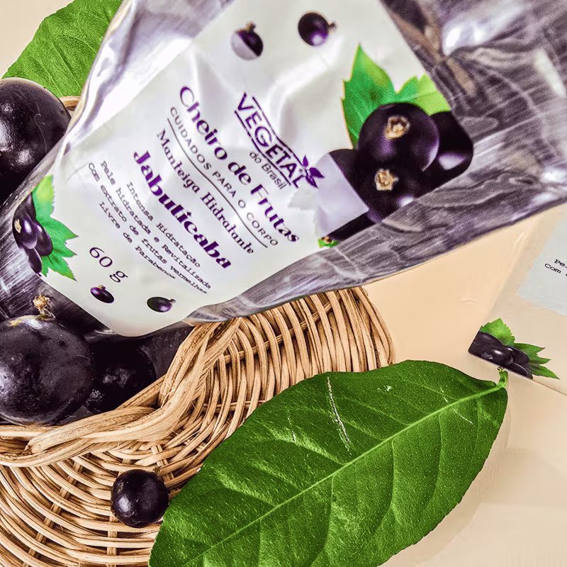 Manteiga Hidratante para Mãos Vegetal do Brasil Cheiro de Frutas Jabuticaba, 60g.