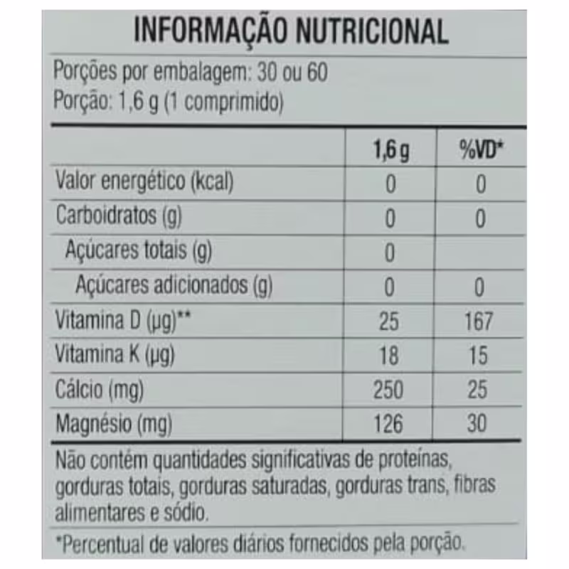 Suplemento Alimentar Calcitran MDK + Vitamina D3 1000UI - Leve 90 Pague 60