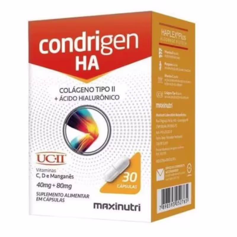Condrigen HA Colágeno Tipo II + Ácido Hialurônico 30 cápsulas