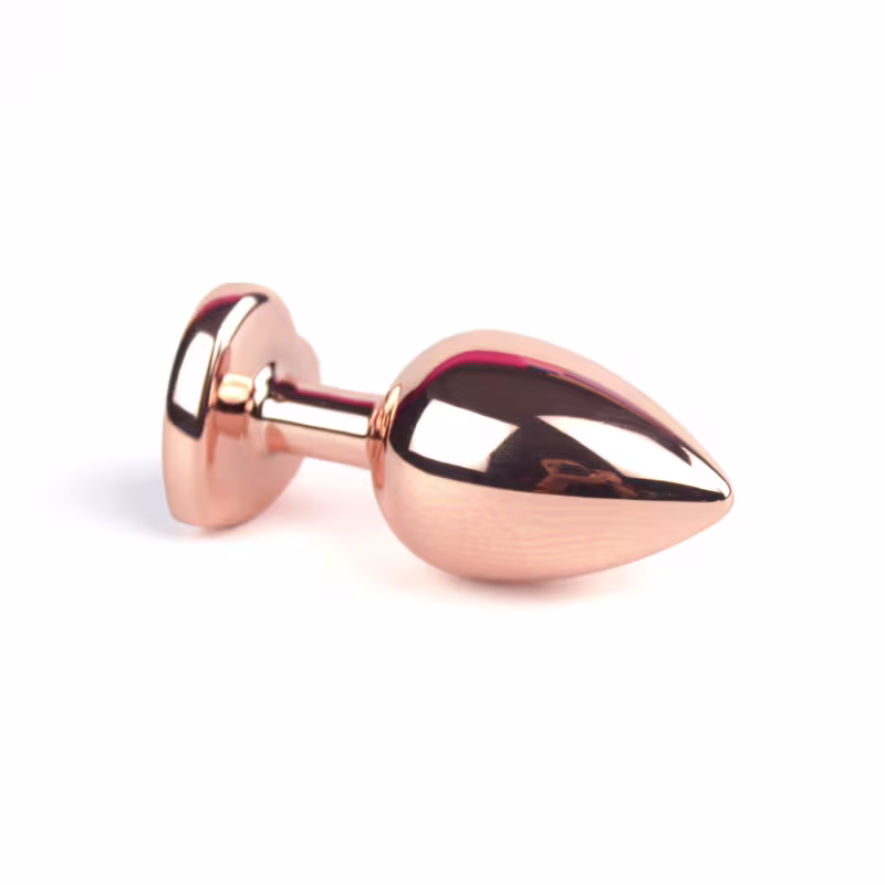 Plug Anal "G" Rose com Coração Brilhante - Vermelho| Intt
