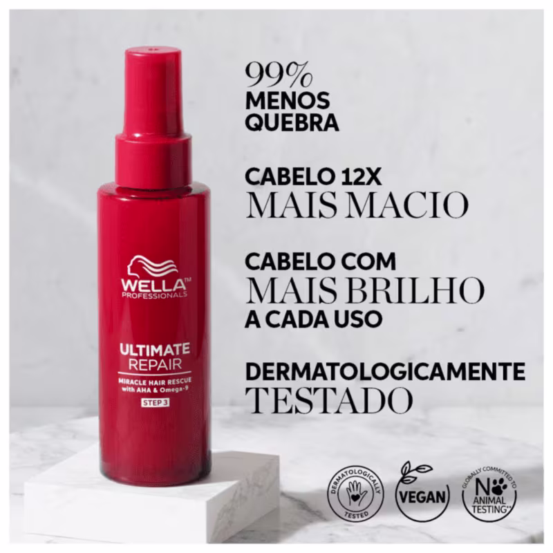 Kit Wella Professionals Ultimate Repair - Shampoo 1L + Condicionador 500ml + Miracle Hair Rescue 95ml