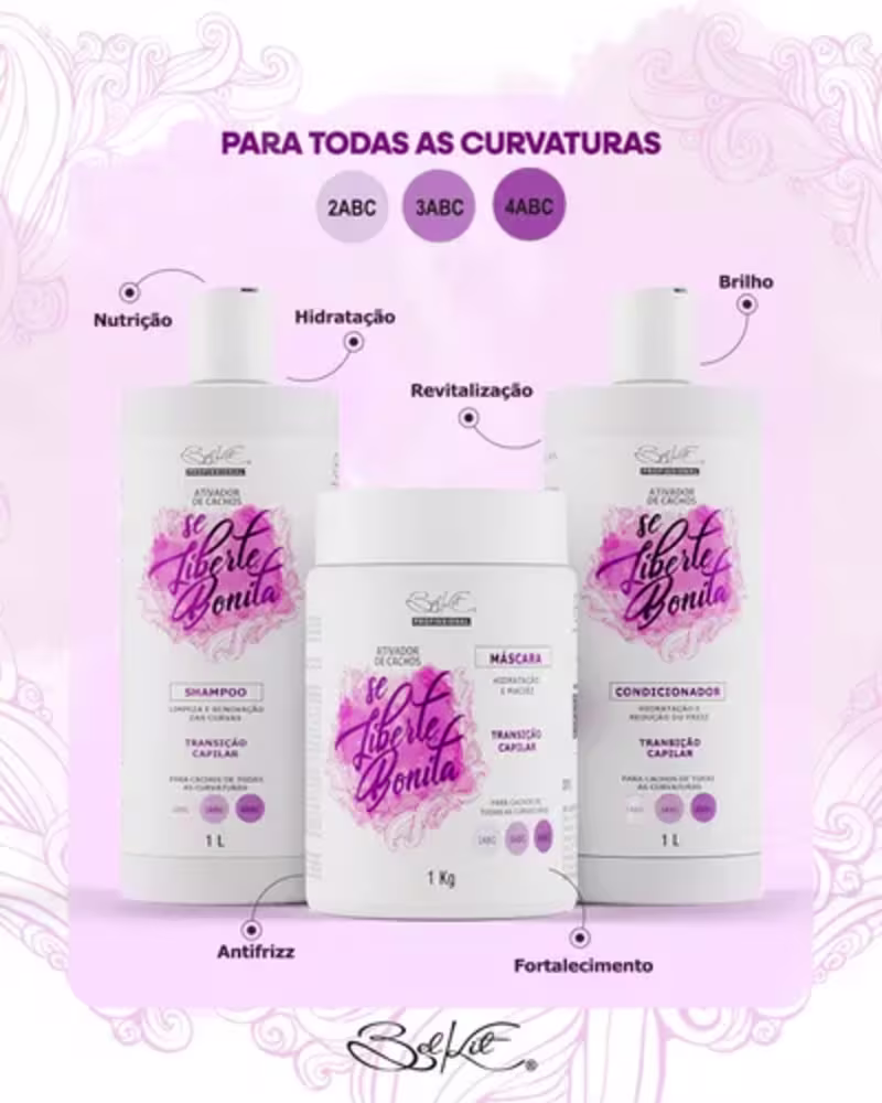 Máscara de Hidatação Se Liberte Bonita todas as curvaturas - 1L