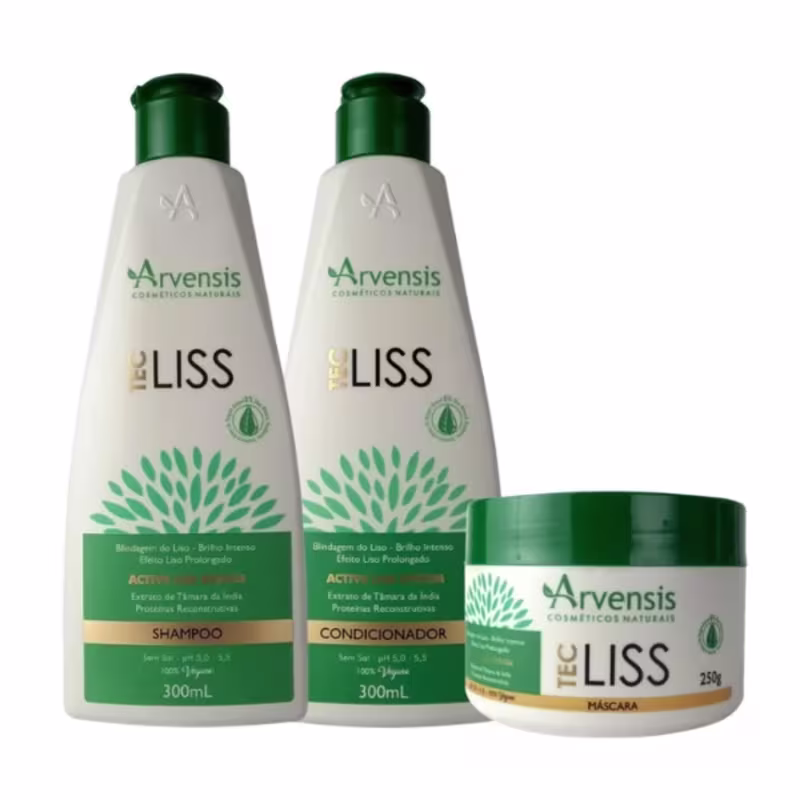 Kit Shampoo + Cond. 300ml + Máscara 250gr Arvensis Tec Liss