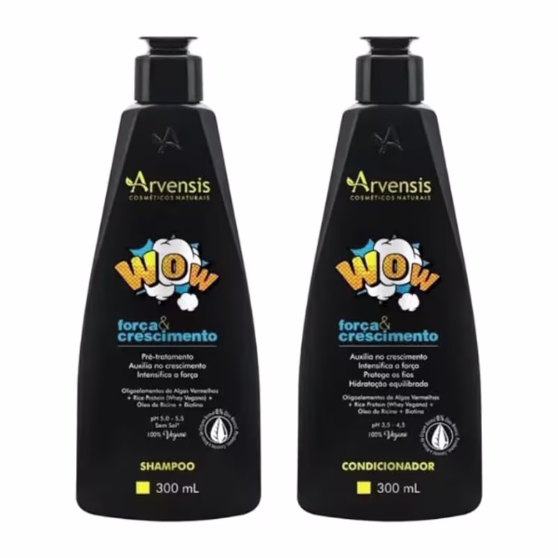 Kit Arvensis Wow Força E Crescimento Shampoo300ml+Cond300ml