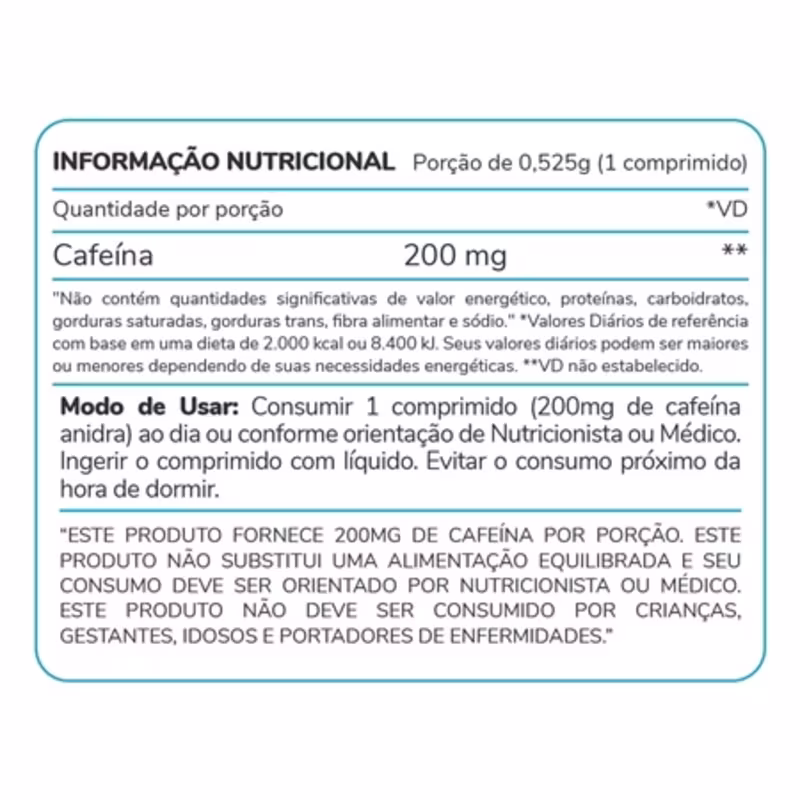 Vivamil Cafeína 200mg 5 Comprimidos