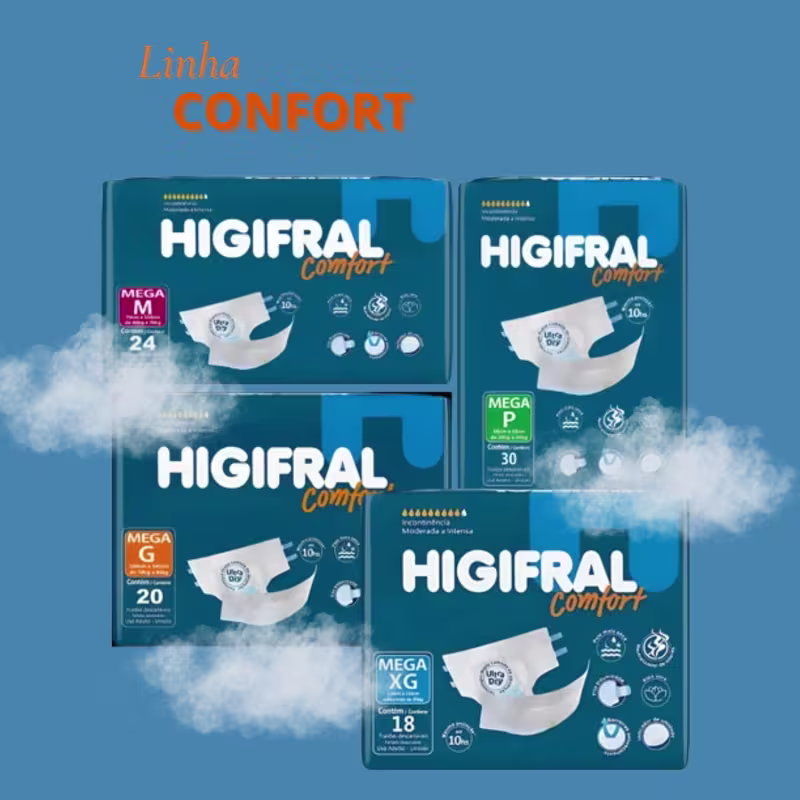 Fralda Geriátrica Higifral Confort M C8 – Higifral