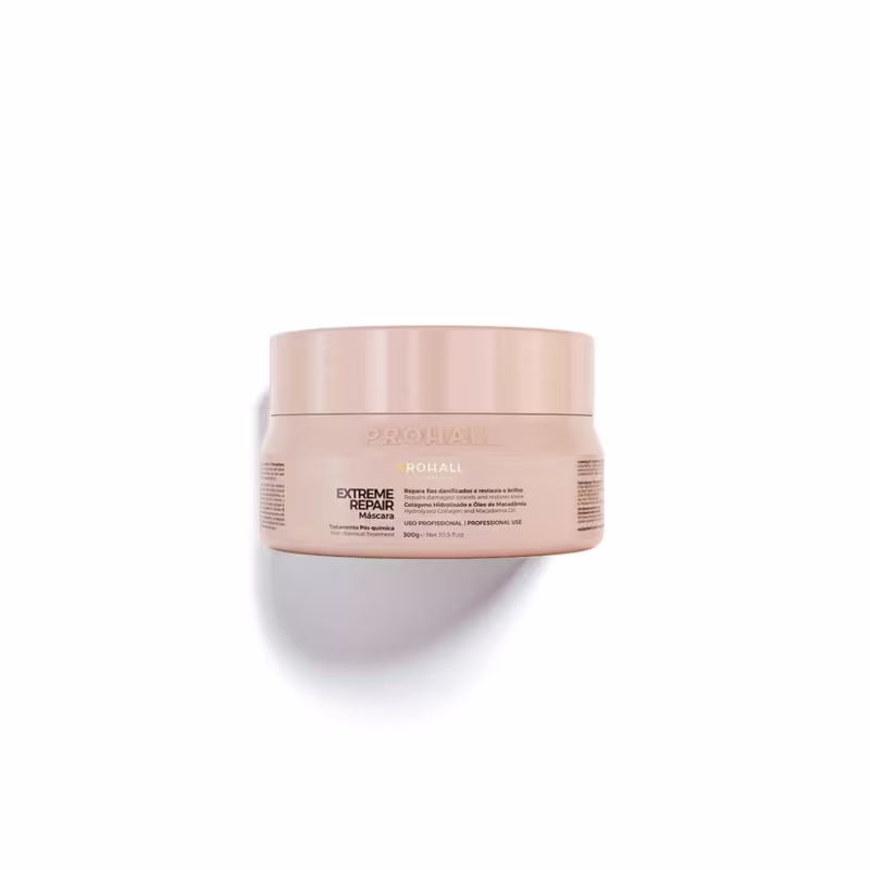Máscara Extreme Repair 300g: Ultra Nutrição Pós Quimica Macadâmia | ProHall Professional