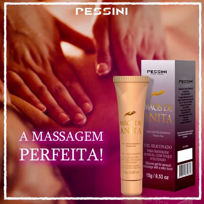 Gel MÃOS DE ANITA Siliconado Aveludado Desliza Pessini 15g