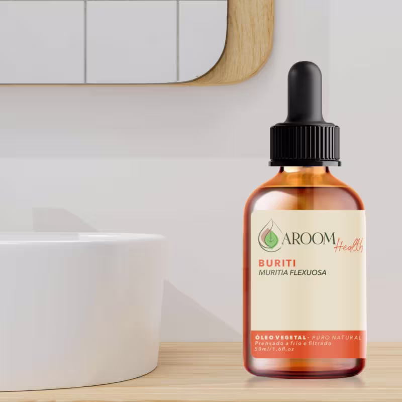Óleo vegetal de Buriti 100% puro natural - 50 Ml