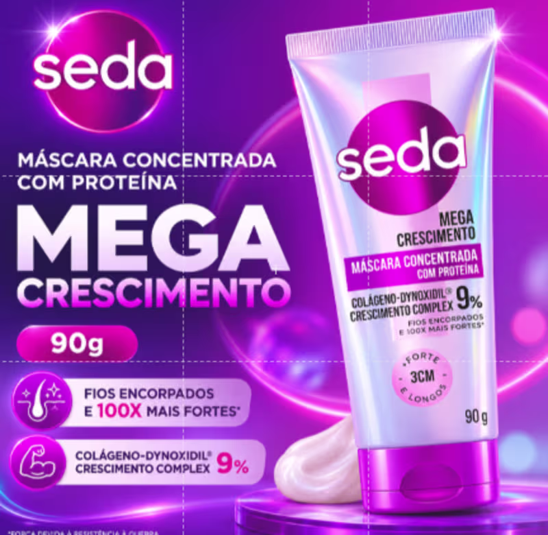 SEDA MASCARA DE TRATAMENTO MEGA CRESCIMENTO 90G