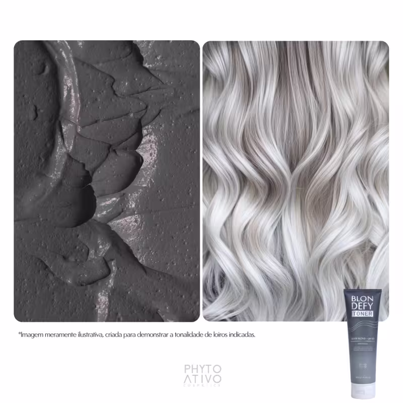 Máscara Matizadora Blondefy Toner Phyto Ativo Silver Blond 400g