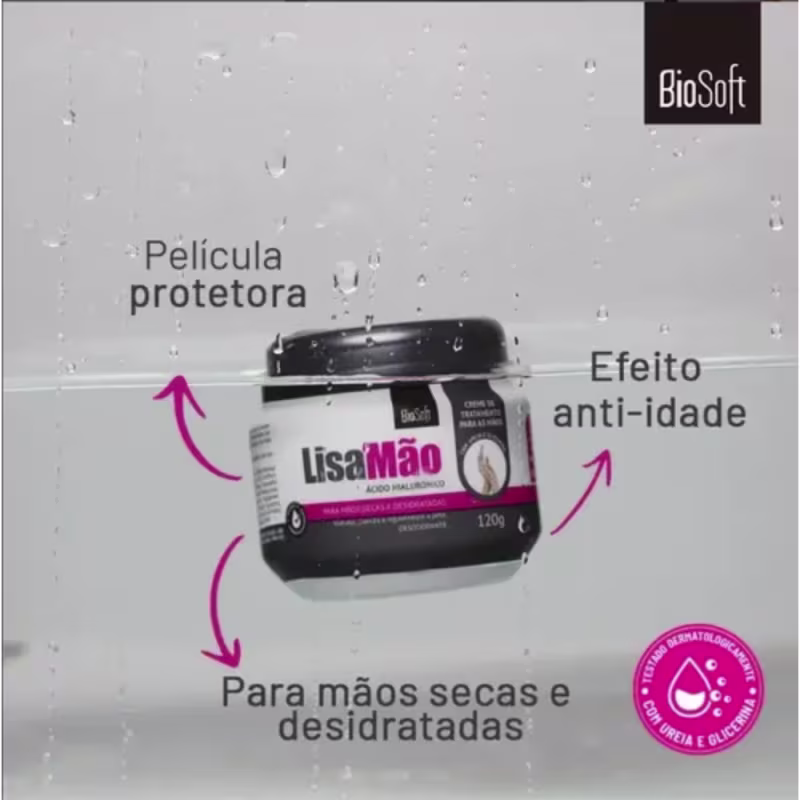CREME LISAMÂO BIOSOFT ACIDO HIALURONICO 120G
