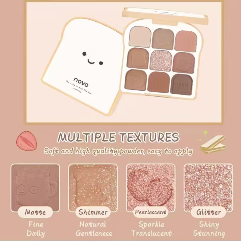 Paleta de sombras para olhos Toast Maquiagem  Novo  9 cores 10g - Cor 01