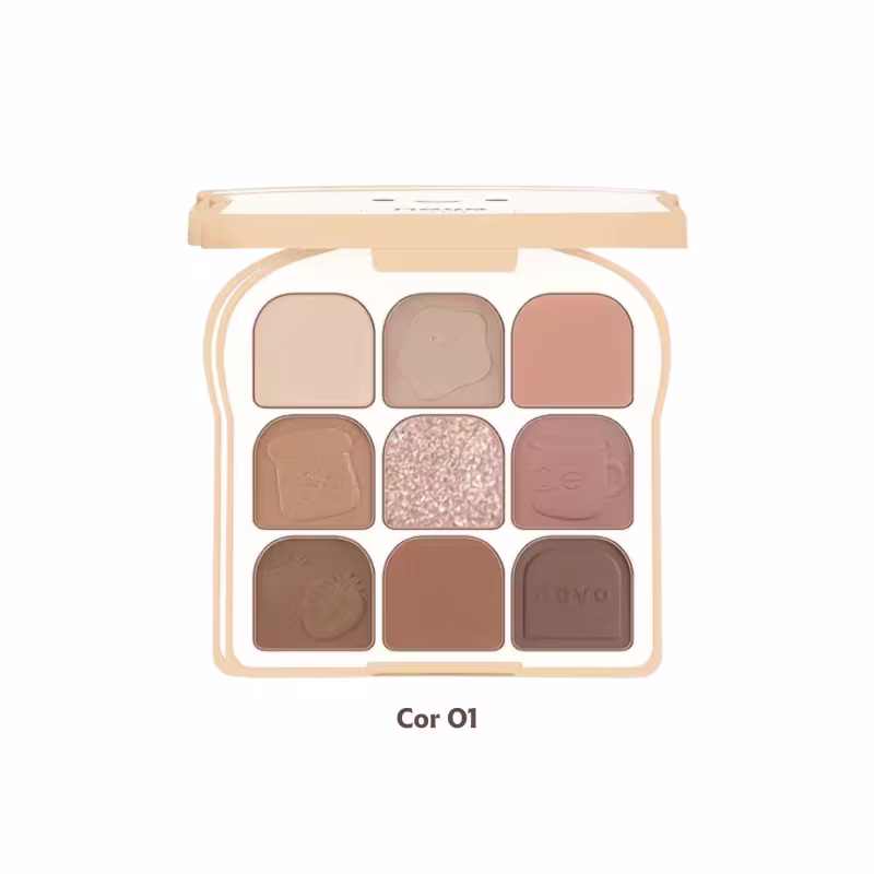 Paleta de sombras para olhos Toast Maquiagem  Novo  9 cores 10g - Cor 01