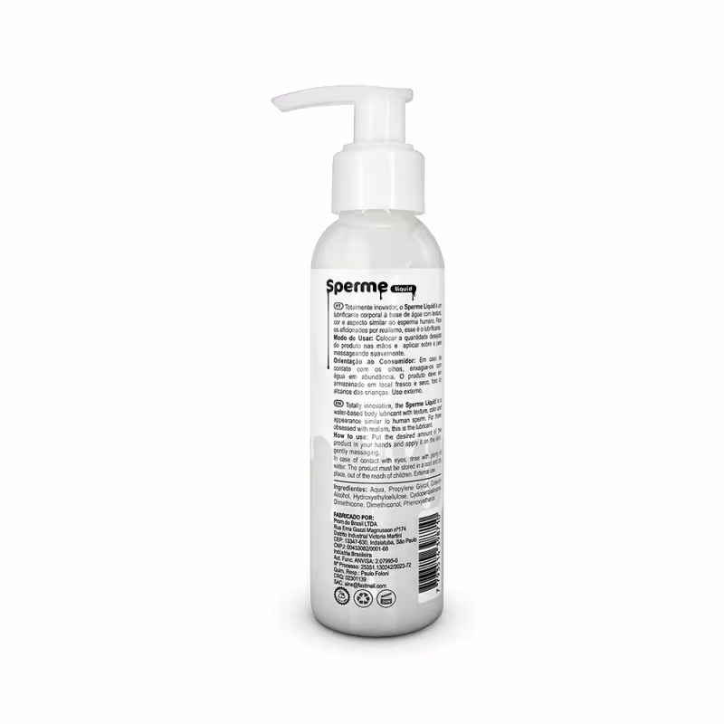 Lubrificante Corporal Íntimo Slide Cosméticos Sperme Liquid, 120ml.