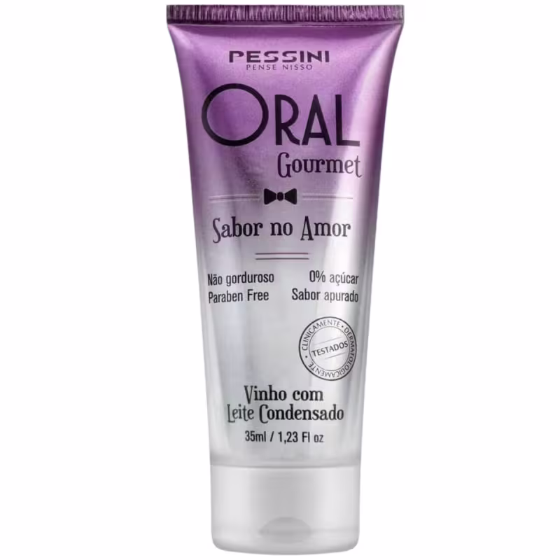 Gel VINHO LEITE CONDENSADO Oral Gourmet Beijável Pessini 35ml