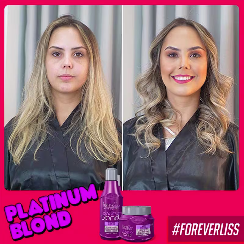 Kit Platinum Blond Manutenção Desamarelador Forever Liss