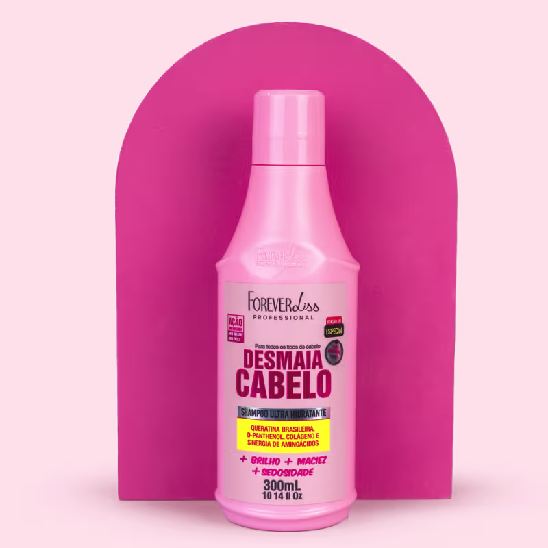 Kit Desmaia Cabelo Shampoo Condicionador E Sérum Forever Liss